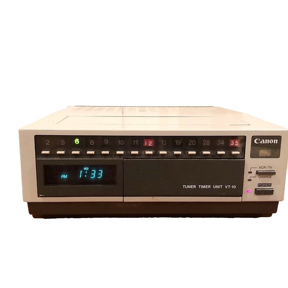 Vintage Canon VT-10 Tuner Timer Unit AS-IS + WL-10 Remote - For VR-10A VCR